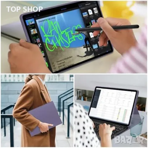 Нова Универсална Клавиатура и Смарт Кейс за таблет Galaxy Tab S8 Plus/S7 FE, снимка 6 - Друга електроника - 49654730