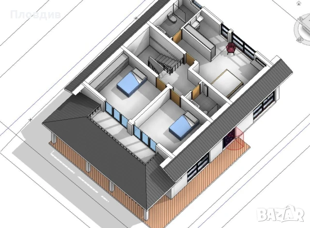 ОТ СОБСТВЕНИК Самостоятелна двуетажна къща 234 м2 в Рогош обл. Пловдив, снимка 8 - Къщи - 50318374