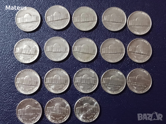 Монети 5 Цента САЩ , снимка 4 - Нумизматика и бонистика - 53649252