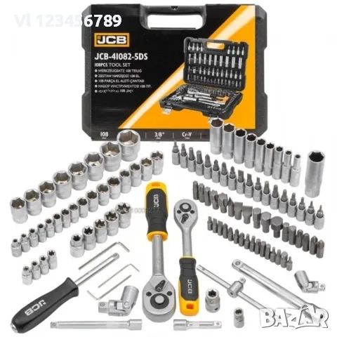 Гедоре 108 части 1/4”, 3/8”, 4-22мм JCB