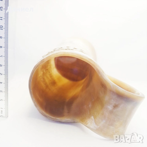 Чаша от естествен рог, тип "Викинг", снимка 5 - Подаръци за мъже - 43051940