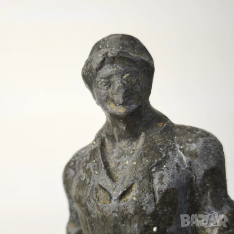 Стара комунистическа мастилница с фигура на работник ковач #6122, снимка 4 - Антикварни и старинни предмети - 51202796