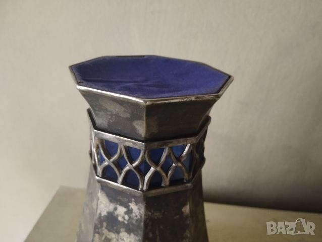 Посребрена ваза в стил арт деко, снимка 4 - Други ценни предмети - 46117508