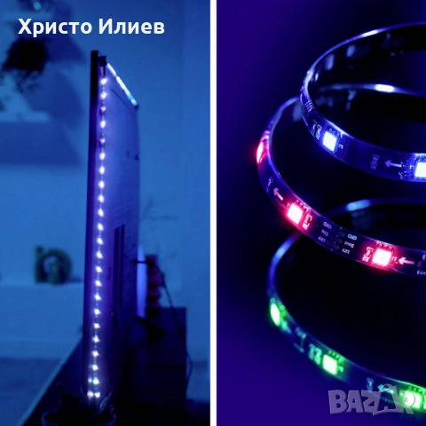 Стартов комплект WiZ Sync box 55"-65" Комплект LED ленти за подсветка на телевизор, снимка 6 - Лед осветление - 52380296