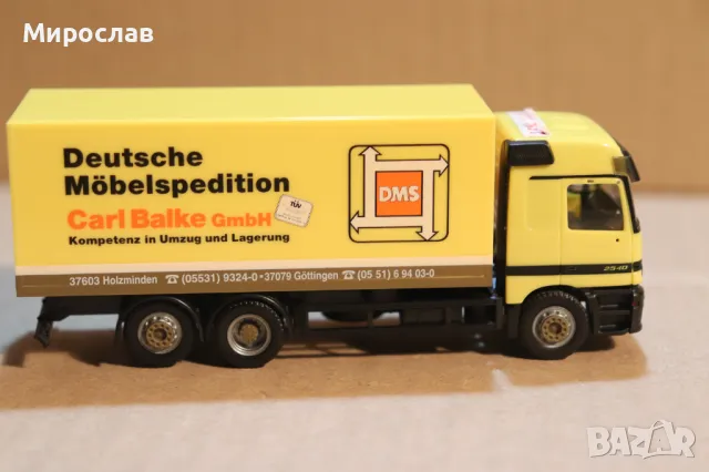 HERPA H0 1/87 MERCEDES BENZ ACTROS КАМИОН МОДЕЛ КОЛИЧКА, снимка 4 - Колекции - 49753124