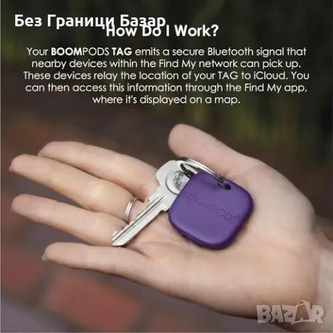 Нов Bluetooth тракер Boomtag за ключове и багаж - Съвместим с Apple Find My, снимка 3 - Друга електроника - 47858821