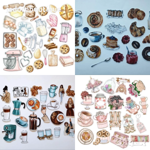 Дизайнерски стикери за скрапбук различни теми Лято/ Свети Валентин/ Пътешествия/ Бебешки и други, снимка 17 - Други - 45556866