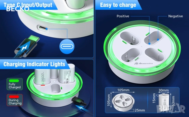 Батерии и зарядна станция за контролери Xbox, снимка 15 - Аксесоари - 53567224