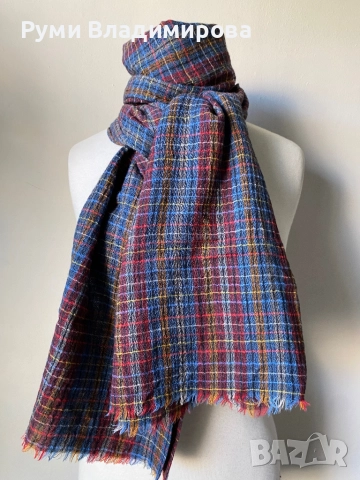 Кариран, италиански, мъжки шал от 100 % вълна