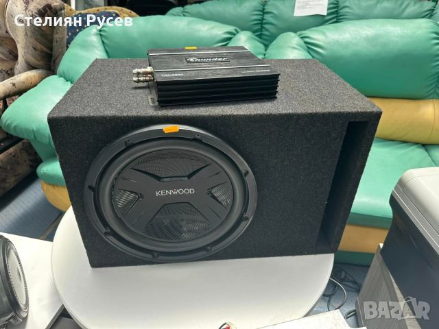 буфер kenwood с усилвател за кола Thunder TCA-2057,1000W - цена 200лв - говорителя мисля, че е 8 инч, снимка 1 - Аксесоари и консумативи - 46242131