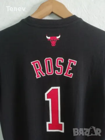 Chicago Bulls #1 Derrick Rose Adidas NBA оригинална тениска памучна размер М Чикаго Булс , снимка 3 - Тениски - 49040673