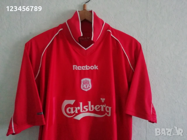 Liverpool #17 Gerrard 2000/2001/2002 Reebok оригинална тениска фланелка екип Ливърпул Джерард , снимка 4 - Тениски - 53231350