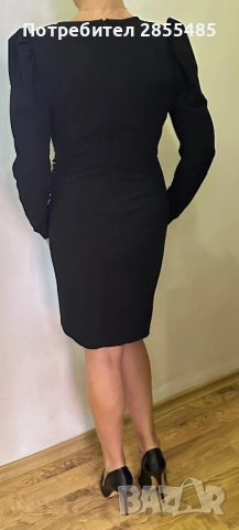 Рокля черна еластична, снимка 3 - Рокли - 52026545