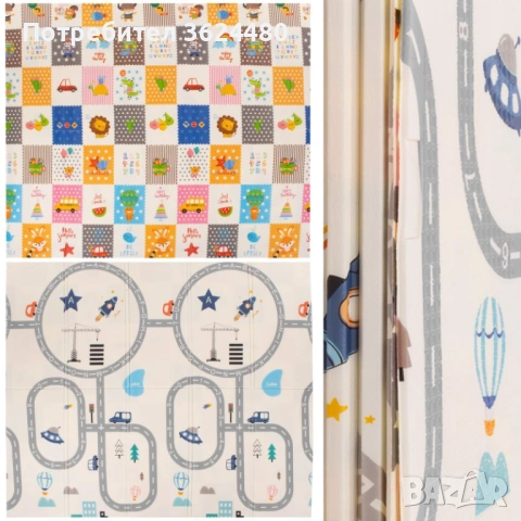 Постелка за игра водоустойчива и сгъваема  4851, снимка 10 - Други стоки за дома - 53305887