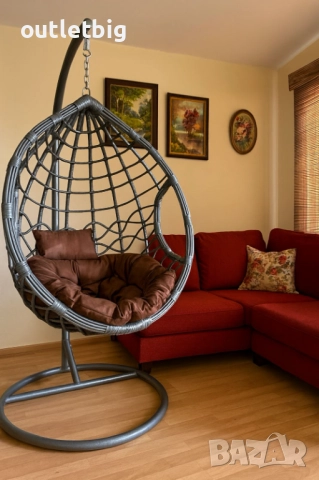 Люлка-градинска люлка -висяща, тип яйце-гнездо, снимка 10 - Градински мебели, декорация  - 52235867