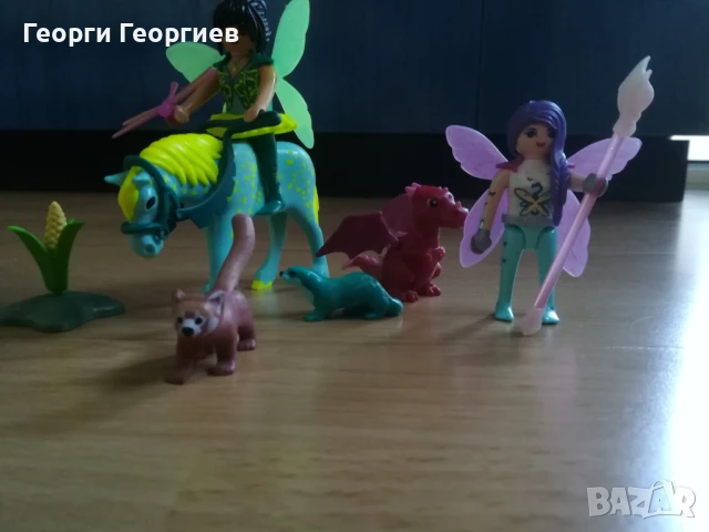 Playmobil, 4 комплекта Еднорог, Кон, Драконче, щъркели и Феи, снимка 4 - Образователни игри - 51230256