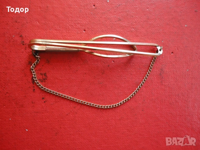 Позлатена игла щипка за вратовръзка Strattun Roled Gold , снимка 2 - Други - 53040872