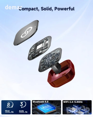 Безжичен CarPlay адаптер Spedal за iPhone, преобразува кабелен в безжичен, червен, снимка 4 - Аксесоари и консумативи - 50793127