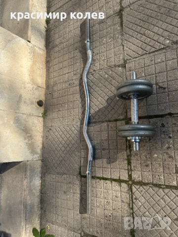 дъмбел и крив лост, снимка 6 - Фитнес уреди - 52772709