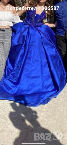 Официална рокля в турско синьо, снимка 3 - Рокли - 45074954