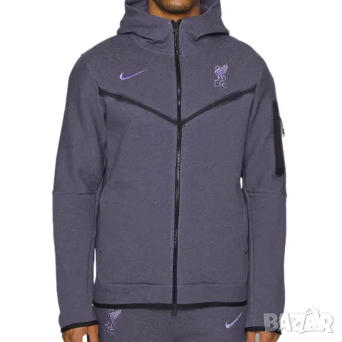 Оригинално мъжко горнище Nike Liverpool FC Tech Fleece | S размер, снимка 1 - Суичъри - 47224050