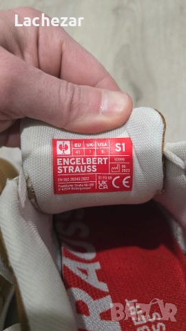 Mъжки работни защитни обувки Engelbert Strauss номер 41, снимка 4 - Маратонки - 52957756