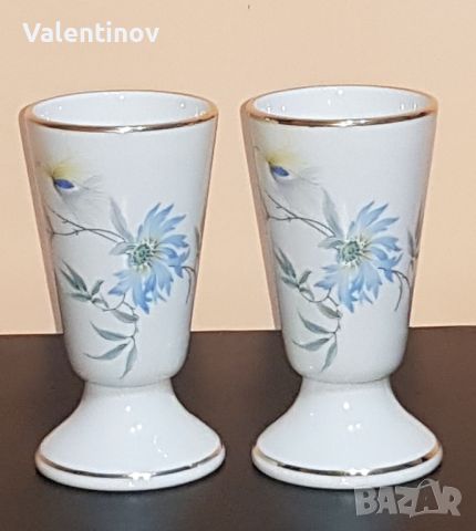 Две старинни порцеланови вазички- Лимож- Франция , снимка 1 - Антикварни и старинни предмети - 46390699