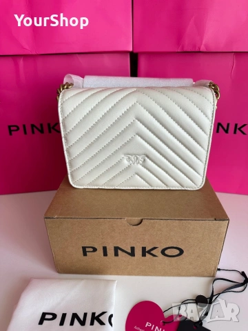 PINKO Mini Chevron Click Love – оригинална чанта | НОВА, снимка 4 - Чанти - 54049030