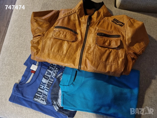 Лот кожено яке и тениски, М размер