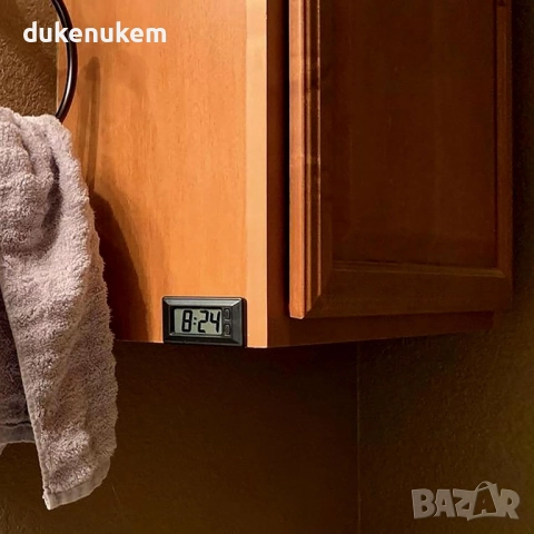 Мини електронен часовник, за автомобил, офис и дом, самозалепващ, снимка 5 - Аксесоари и консумативи - 52694887