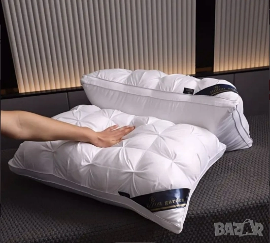 Възглавница от 100% полиестерен микрофибър модел Hotel Hilton, Размери около 70 х 40 см, Ергономична, снимка 2 - Възглавници - 51477558