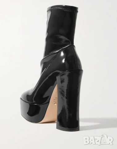 Skyhigh 145 Лачени Ботуши на платформа на луксозната марка Stuart Weitzman. номер 38,5- и 39 , снимка 3 - Дамски ботуши - 53967277