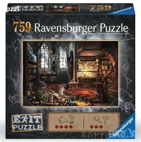 Пъзел "Exit Puzzle in The Dragon Castle" Ravensburger 759 части, снимка 1 - Пъзели - 49238959