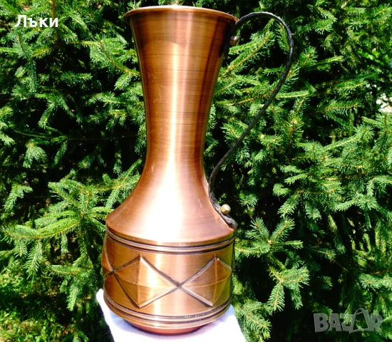 Медна кана за вино 2 л.,чиста мед,релеф. , снимка 6 - Антикварни и старинни предмети - 50774173