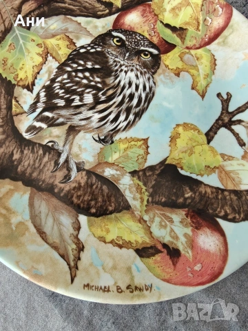 Coalport декоративна чиния от фин порцелан, снимка 4 - Декорация за дома - 53953265