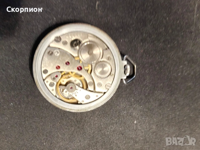 Джобен часовник - Молния - СССР - 18 РУБИНА - РИМСКИ ЦИФРИ И ЖЪЛТИ СТРЕЛКИ, снимка 6 - Джобни - 50521710