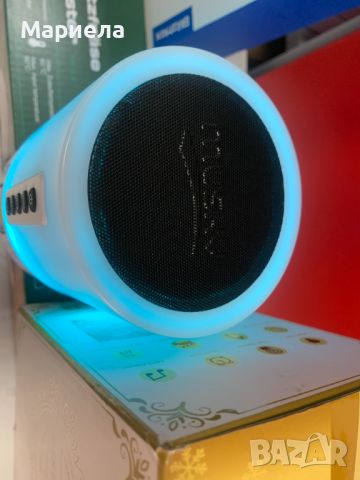 Будилник Bluetooth високоговорител, нощна лампа / LED Колонка с часовник , Бял шум, снимка 6 - Bluetooth тонколони - 46587835