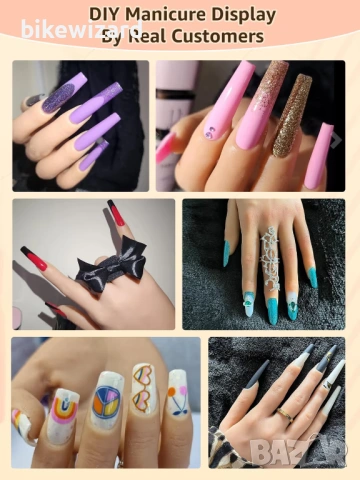 Силиконов модел за упражнения по ноктите с регулируема ръка с 240 броя прозрачни изкуствени нокти , снимка 3 - Други - 53038630