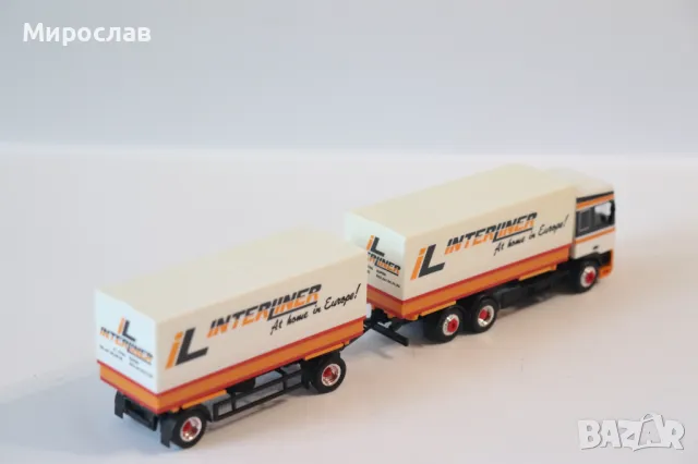 HERPA H0 1/87 ДАФ DAF КАМИОН ТИР МОДЕЛ КОЛИЧКА РЕМАРКЕ, снимка 8 - Колекции - 49963252