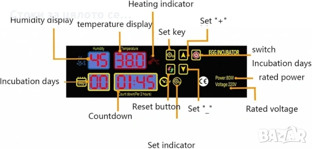 Инкубатор за 48 яйца, снимка 6 - За селскостопански - 52235311