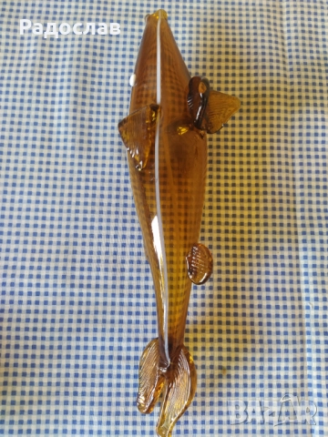 стара стъклена фигура Риба, снимка 2 - Декорация за дома - 52262187