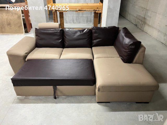 Кожен разтегателен диван, снимка 4 - Дивани и мека мебел - 53802602
