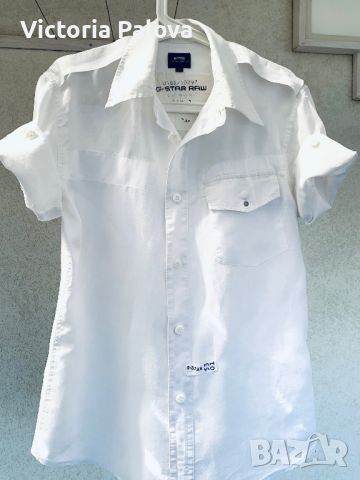 Спортна риза G-STAR RAW от коприва (рами), снимка 10 - Ризи - 45906791