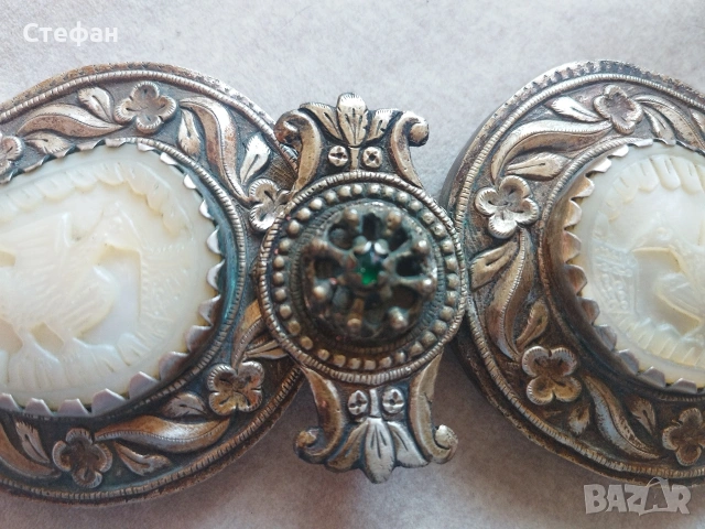 Сребърна възрожденска пафта., снимка 2 - Антикварни и старинни предмети - 53776541