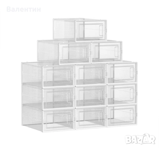 Комплект от 12 кутии за обувки, снимка 4 - Други стоки за дома - 52432684