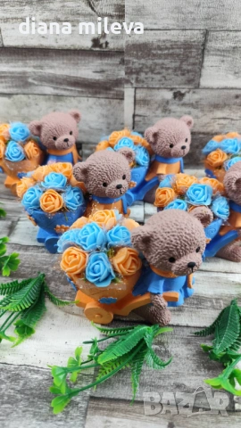 Сладки малки мечета в оранжево и синьо!!, снимка 2 - Декорация за дома - 53639015