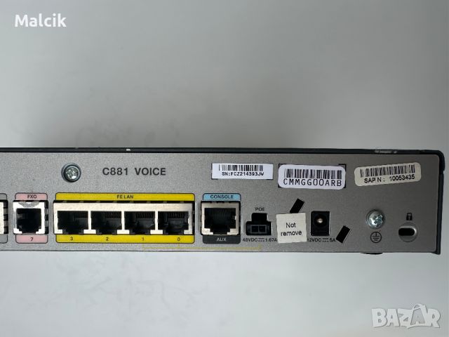 Марков рутер Cisco C881SRST, снимка 9 - Рутери - 45388918