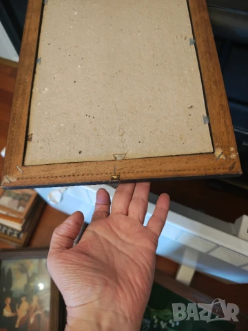 Картина найвизъм върху стъкло ,дървена рамка , снимка 4 - Картини - 50474750