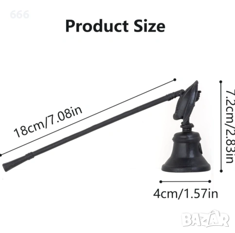 Готически гасител за свещи - мистичен декор за дома и аксесоар за олтар, снимка 4 - Други стоки за дома - 53879065