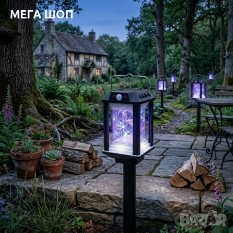 Градинска индукционна соларна лампа HW-888C-1W - стилна и функционална, снимка 2 - Друга електроника - 53856104